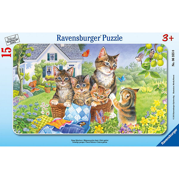 Süße Kätzchen - 15 Teile Rahmenpuzzle