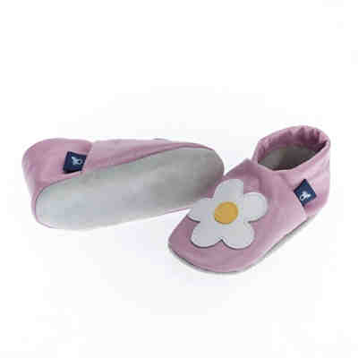 Krabbelschuhe / Lederpuschen / Hausschuhe mit Blume Krabbelschuhe 2