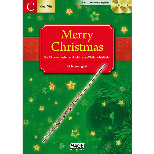 Merry Christmas für Querflöte / Oboe, mit 2 Audio-CDs