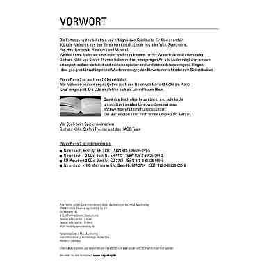 Piano Piano 2 - Die 100 schönsten Melodien von Klassik bis Pop, leicht arrangiert 2