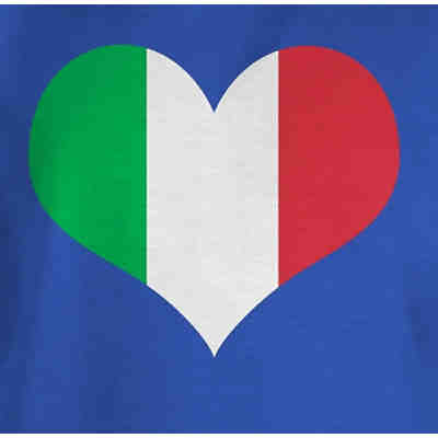 Kinder Länder Flaggen - Mädchen Kinder T-Shirt - Italien Herz - T-Shirts für Mädchen 2