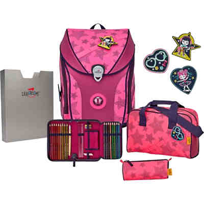 Schulrucksackset ErgoFlex MAX SUPERFLASH EXKLUSIV Neon Star, 5-tlg., inkl. Buttons (2022) 2