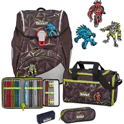 Schulranzenset ALPHA SAFETY LIGHT EXKLUSIV Dark Beast, 5-tlg., inkl. Funny Snaps (2022) 2