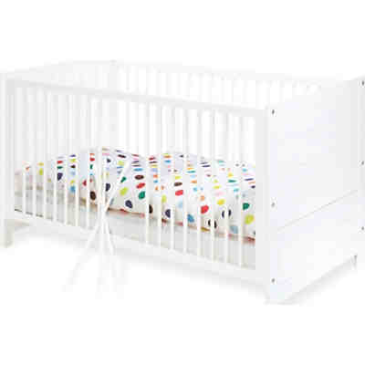 Komplett Kinderzimmer PURO, 3-tlg. (Kinderbett, Wickelkommode breit und 2-türiger Kleiderschrank), Fichte vollmassiv, Weiß lasiert 2