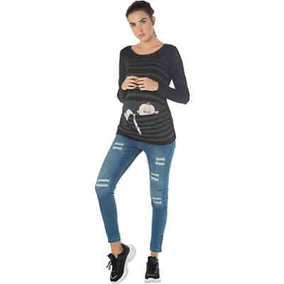 Umstandslangarmshirt Baby Flucht mit Motiv Umstandslangarmshirts 2