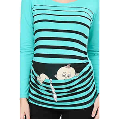 Umstandslangarmshirt Baby Flucht mit Motiv Umstandslangarmshirts 2