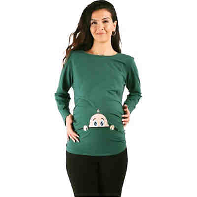 Umstandslangarmshirt Neugieriges Baby mit Motiv Umstandslangarmshirts 2