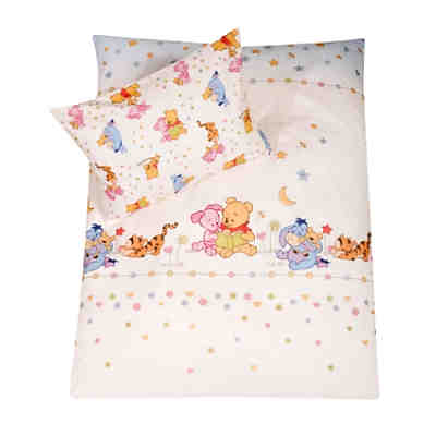 Wende- Kinderbettwäsche Stylished Pooh, 100 x 135 cm