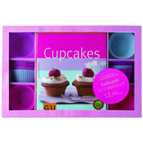 Cupcakes Set, mit 12 Silikonbackförmchen