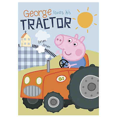 Peppa Pig Kuscheldecke Fleece 100x140 cm George loves his Tractor 2
