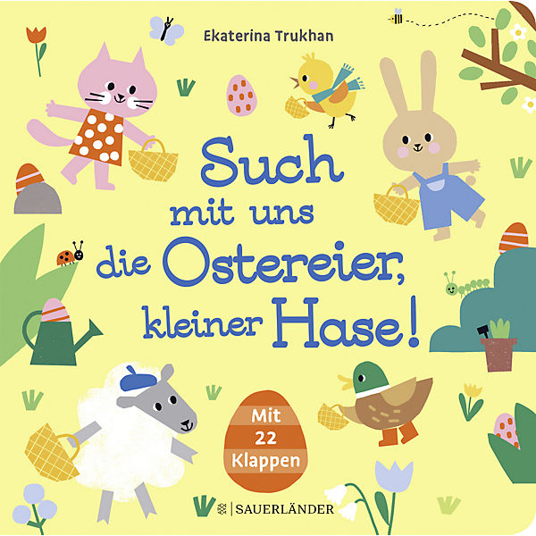 Such mit uns die Ostereier, kleiner Hase!