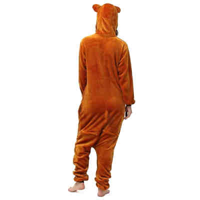 Jumpsuit, Onesie für Kinder Waldtiere (Bär hellbraun) 2
