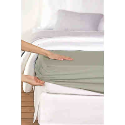 Spannbettlaken Mako Cotton Feinjersey 100x200 cm hellgrau 2