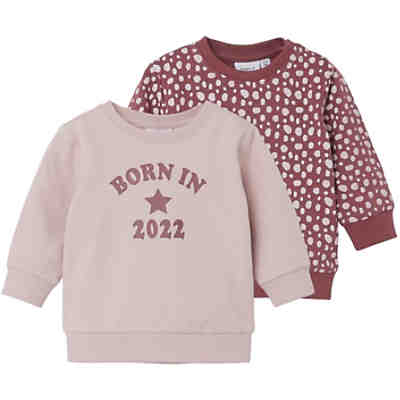 Baby Sweatshirt NBFBABETH Doppelpack für Mädchen, Organic Cotton