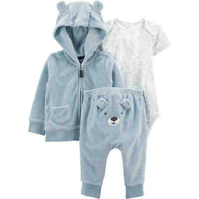 Baby Set Sweatjacke + Sweathose + Body für Jungen