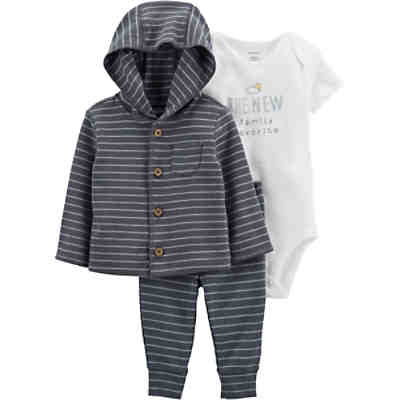 Baby Set Sweatjacke + Sweathose + Body für Jungen