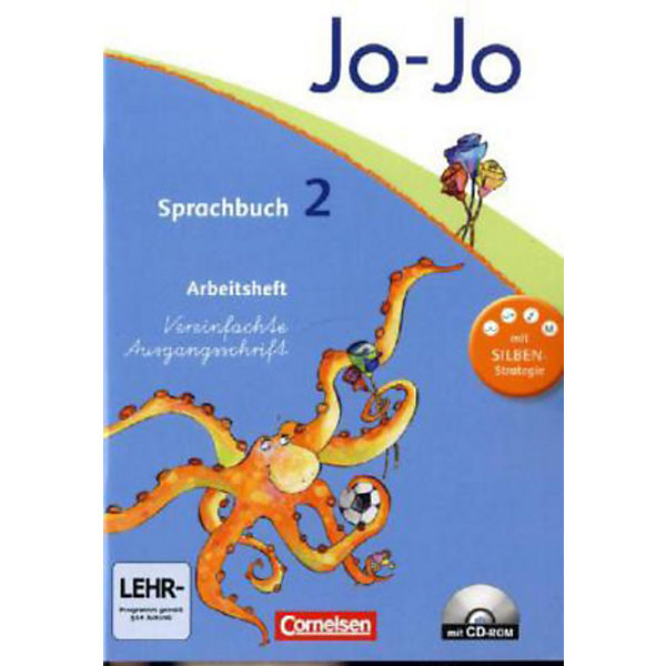 Jo-Jo Sprachbuch, Allgemeine Ausgabe, Neubearbeitung: 2. Schuljahr, Arbeitsheft in Vereinfachter Ausgangsschrift m. CD-ROM