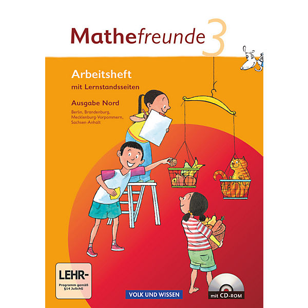 Mathefreunde, Ausgabe Nord: 3. Schuljahr, Arbeitsheft m. CD-ROM
