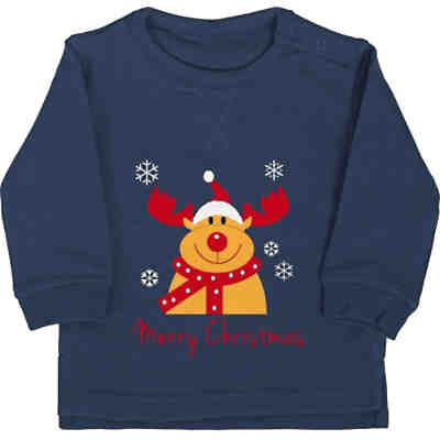 Weihnachten Baby Outfit Christmas - Baby Pullover - Merry Christmas Rentier - Pullover für Kinder