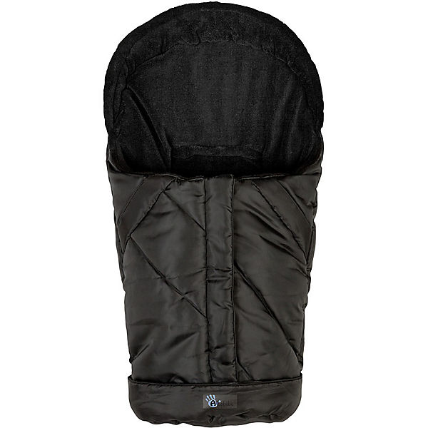 Fußsack Fleece für Babyschale und Kinderwagen, schwarz