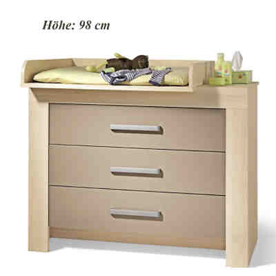 Kommode LASSE, Esche/Sandgrau, Wickelhöhe 98 cm