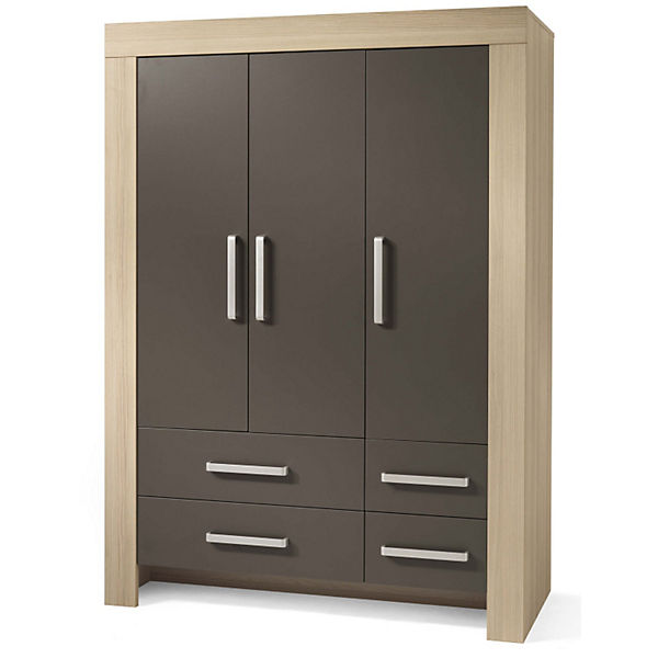 Kleiderschrank LASSE, 3-türig, Esche/Lava