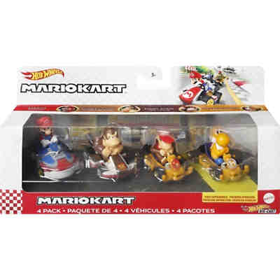 Hot Wheels Mario Kart-Fahrzeuge im 4er-Pack mit 1 exklusiven Sammlermodell 2