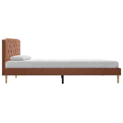 Polsterbett Stoff Bettgestell Einzelbett Bett Mehrere Farben/Größen Bettgestell 2