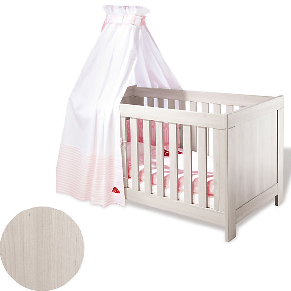 Kinderbett PEPPER, Esche grau, 140 x 70 cm