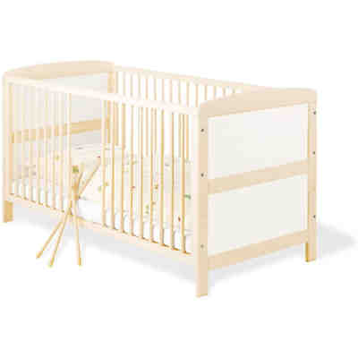 Komplett Kinderzimmer FLORIAN groß, 3-tlg. (Kinderbett, Wickelkommode breit und 2-türiger Kleiderschrank), Ahorn/Cremeweiß 2