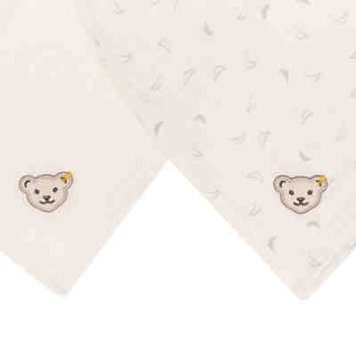 Mullwindel 2er Pack Baby Organic Half Moon mit Teddybärmotiv Mullwindeln 2