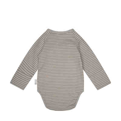 Wickelbody langarm Baby Organic Half Moon mit Teddybärmotiv Wickelbodys 2