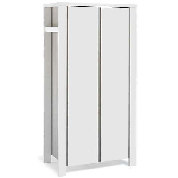 Kleiderschrank MILANO PINIE, Pinie silberfarbig/weiß, 2-türig