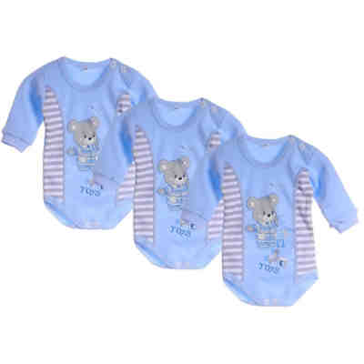 Baby Body Langarmbody 3er Set Bodys für Jungen 2