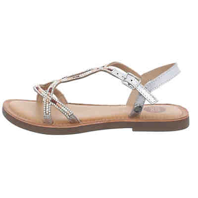 Mädchen Sandalen Schuhe Deland Sandale Kinderschuhe Glitzersteine Glattleder uni Sandalen 2