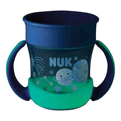NUK Mini Magic Cup Night, 160ml, einzigartiger Trinkrand, abdichtende Silikonscheibe, ab 6 Monaten, 1 Stück, Blau 2