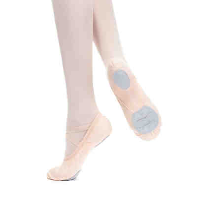Ballettschuhe Mika aus 100 % Baumwolle mit Stretch-Einsatz, geteilte Ledersohle Ballettschuhe für Mädchen 2