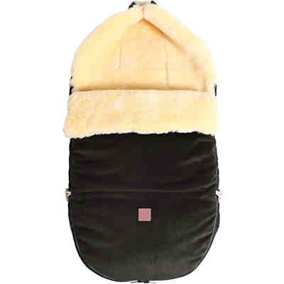 FILIUS CORD Kinderwagen Fußsack, Lammfell medizin, Fb. olive green