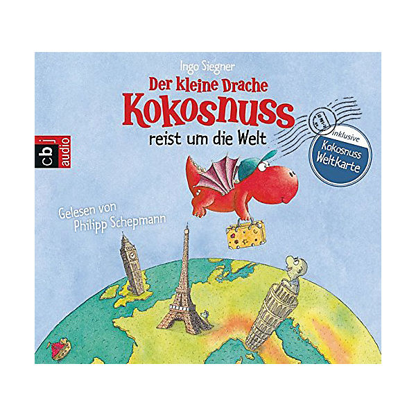 Der kleine Drache Kokosnuss reist um die Welt, 2 Audio-CDs