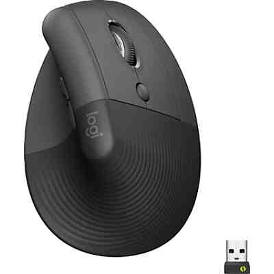 Logitech Lift, rechts, vertikale Ausführung, RF-kabellos + Bluetooth, Graphit