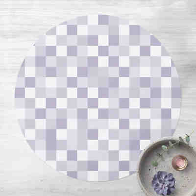 Runder Vinyl-Teppich Geometrisches Muster Mosaik Flieder 2