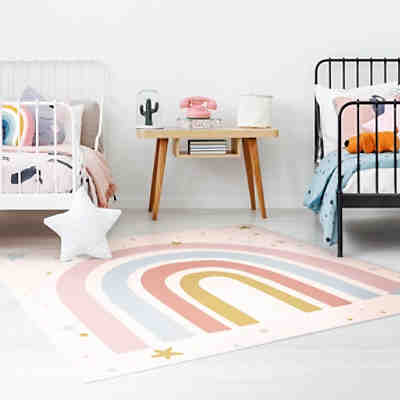 Vinyl-Teppich Großer Regenbogen mit Sternen und Pünktchen