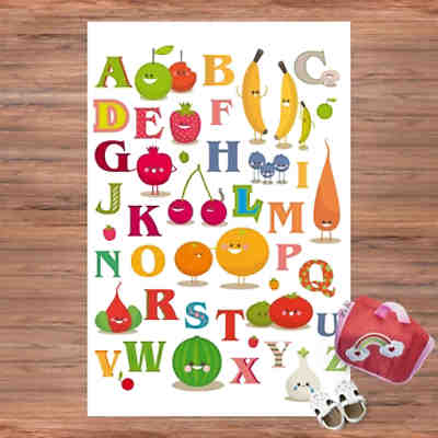 Vinyl-Teppich No.EK120 Lustiges Obst & Gemüse Alphabet 2