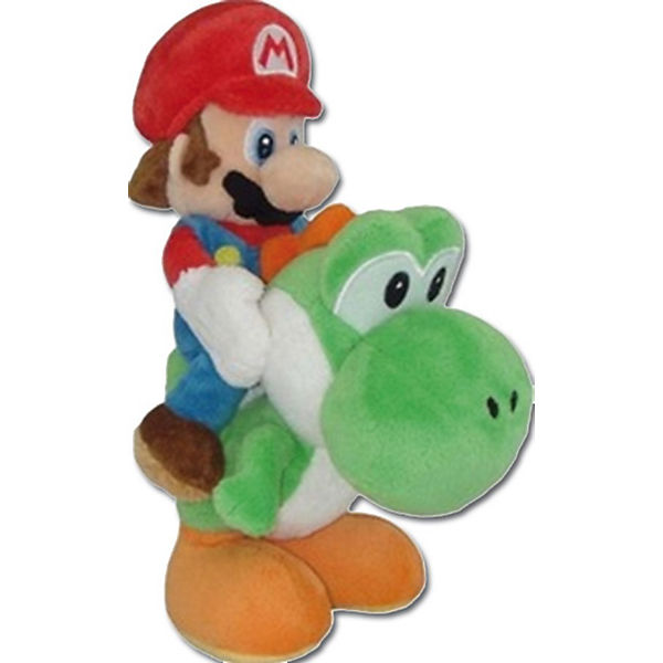 Nintendo Plüschfigur Mario auf Yoshi reitend 21cm