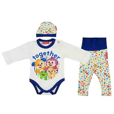 Baby Set Body + Leggings + Mütze Fisher Price für Jungen