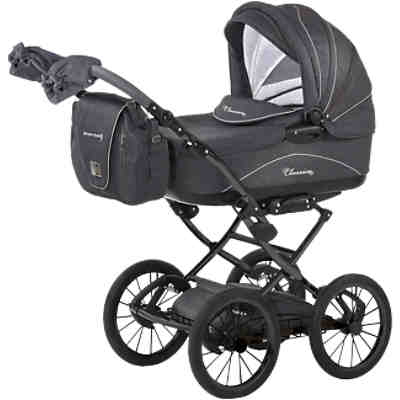 Kombi Kinderwagen Classico mit Wickeltasche & Handwärmer, grau