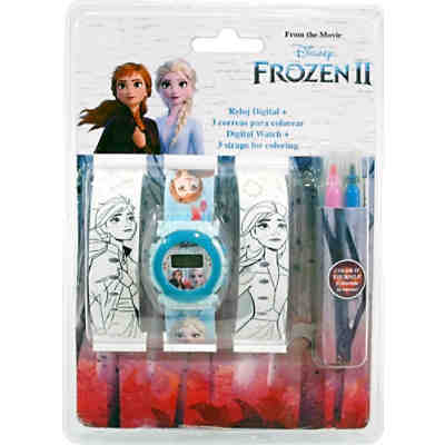 Kinderarmbanduhr digital Disney Die Eiskönigin, mit 2 Wechselbändern zum Bemalen 2