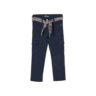 Regular: Cargohose mit Bindegürtel Stoffhosen für Mädchen