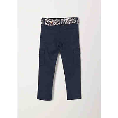 Regular: Cargohose mit Bindegürtel Stoffhosen für Mädchen 2