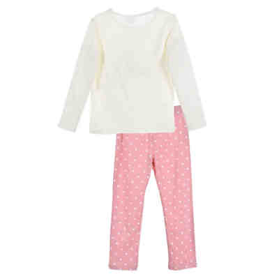 Minnie Mouse Schlafanzug Pyjama Langarm Shirt + Schlaf-Hose 2